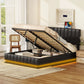 Upholstered Bed With Hydraulic Storage System And LED Light, With Sockets And USB Ports - Furniture Home Direct