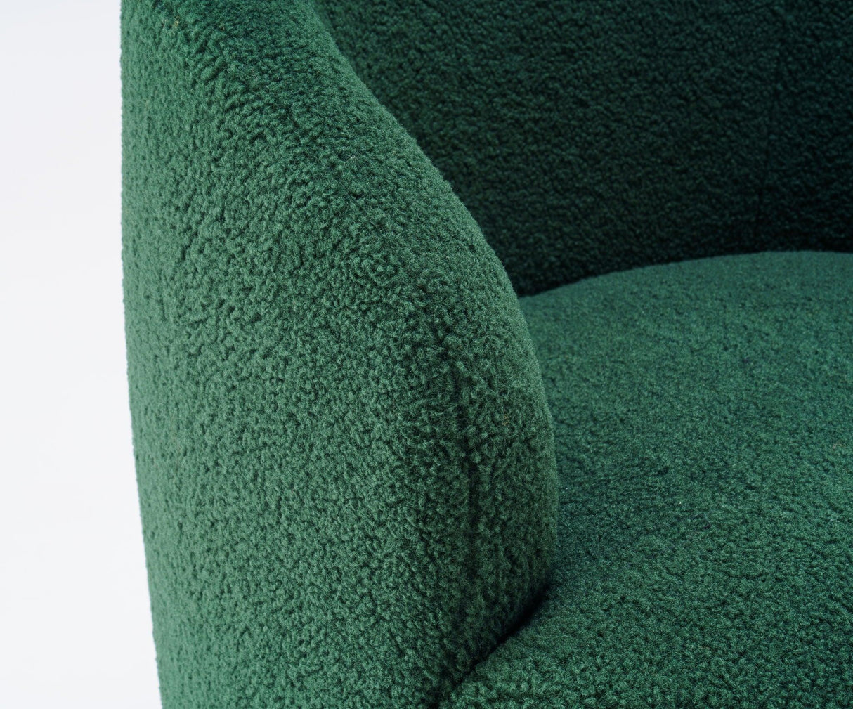 Teddy Fabric Swivel Accent Armchair Barrel Chair With Powder Coating Metal Ring - Furniture Home Direct