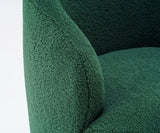 Teddy Fabric Swivel Accent Armchair Barrel Chair With Powder Coating Metal Ring - Furniture Home Direct