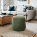 Elegant Round Storage Ottoman Upholstered - Furniture Home Direct