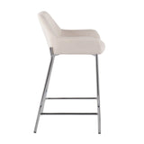 Daniella - Contemporary Fixed Height Counter Stool With Metal Legs (Set of 2) - Furniture Home Direct