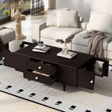 Modern Rectangle Coffee Table With Four Drawers - Furniture Home Direct