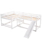 L-Shaped Bunk Bed With Slide And Short Ladder - Furniture Home Direct