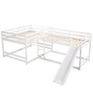 L-Shaped Bunk Bed With Slide And Short Ladder - Furniture Home Direct