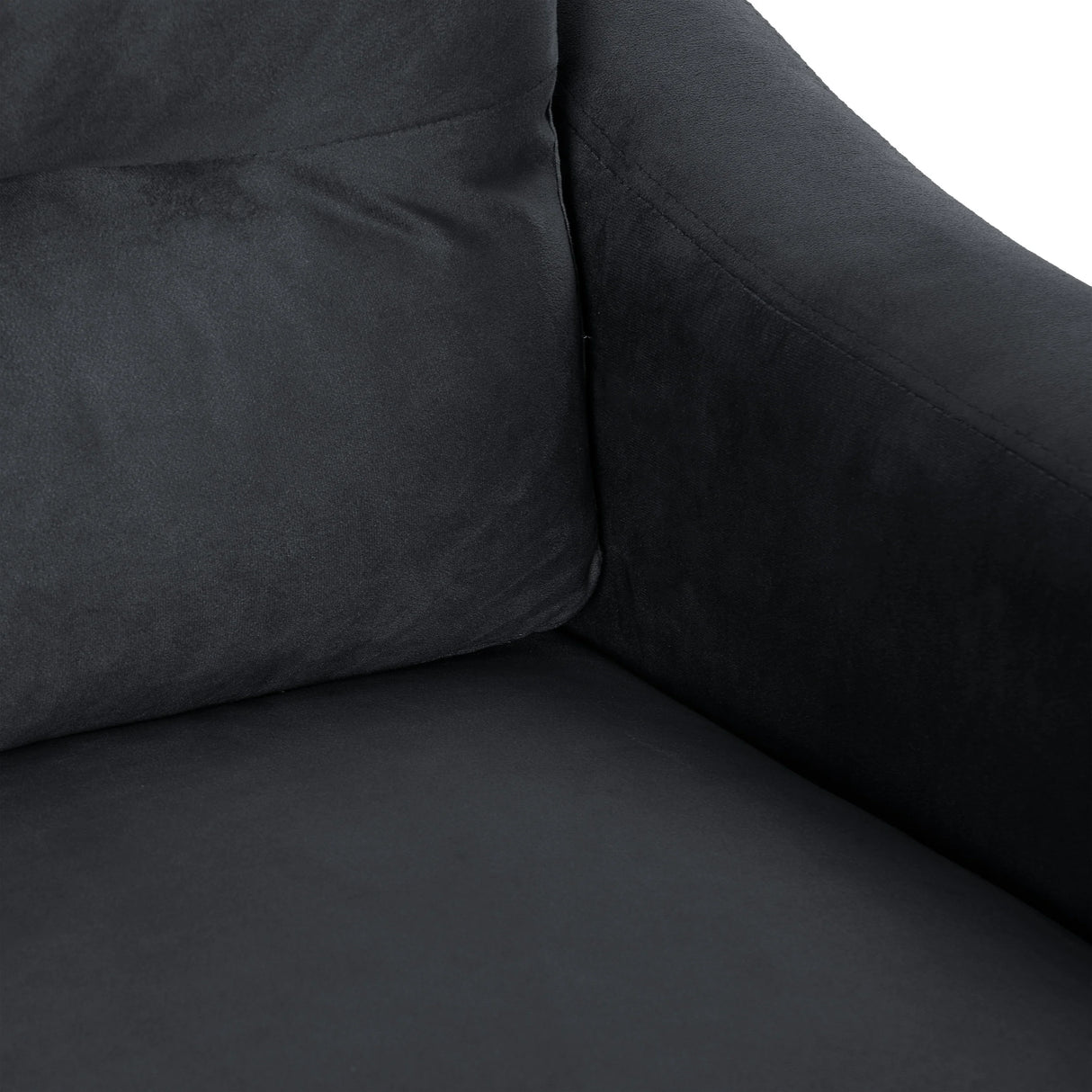 living Room Set With Sofa, Love seat and Accent Chair - Black - Furniture Home Direct
