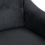living Room Set With Sofa, Love seat and Accent Chair - Black - Furniture Home Direct