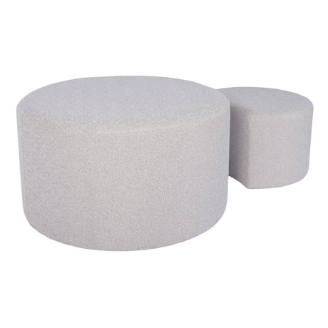 Upholstered Nesting Coffee Tables, Side Table, Footrest, Ottoman & Seat For Living Room Bedroom Entryway Office (Set of 2) - Beige - Furniture Home Direct