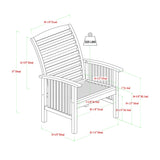 Modern 2 Piece Slat Back Patio Chairs With Cushions - Furniture Home Direct