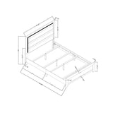 Carlos - Queen Bed With LED - Black - Furniture Home Direct