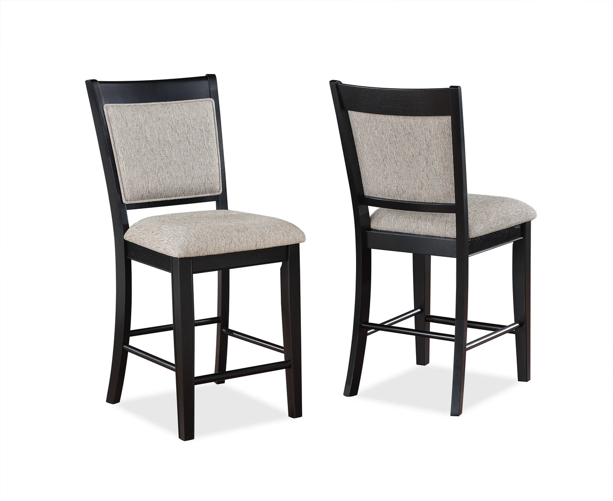 Dining Set Square Plank Top Table Chairs Light Gray - Furniture Home Direct