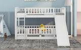 Low Bunk Bed With Slide, Fence And Ladder - Furniture Home Direct