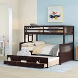 Bunk Bed With Twin Size Trundle And Drawers - Furniture Home Direct