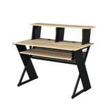 Eleazar - Music Recording Studio Desk - Natural Oak - Furniture Home Direct