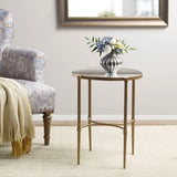 Bedford - Oval Mirror Accent Table - Antique Bronze - Furniture Home Direct