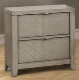 2 Drawer Nightstand - Light Gray - Furniture Home Direct