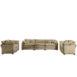 Modern Corduroy Sofa and Loveseat - Tan - Furniture Home Direct