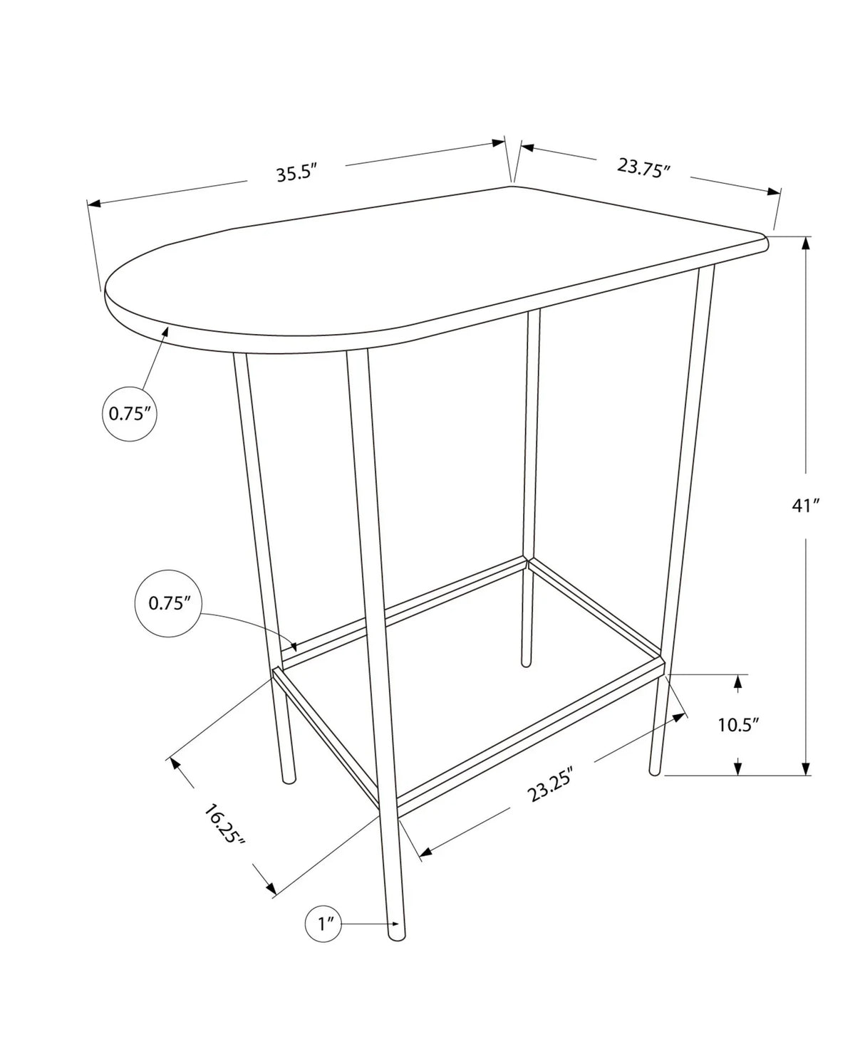 Home Bar Table With Bar Height Small Rectangular For Kitchen - Furniture Home Direct