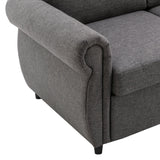 Sleeper Sofa With Twin Size Memory Mattress With Two USB Ports - Gray - Furniture Home Direct