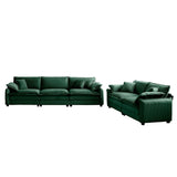 Corduroy 2 Piece Living Room Set - Green - Furniture Home Direct