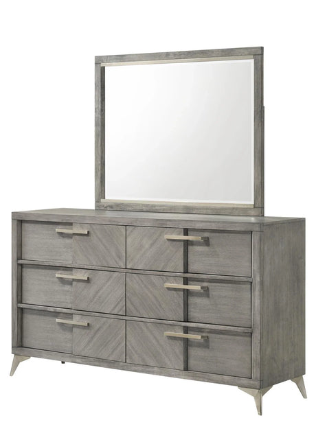 Landscape Mirror - Gray - Furniture Home Direct