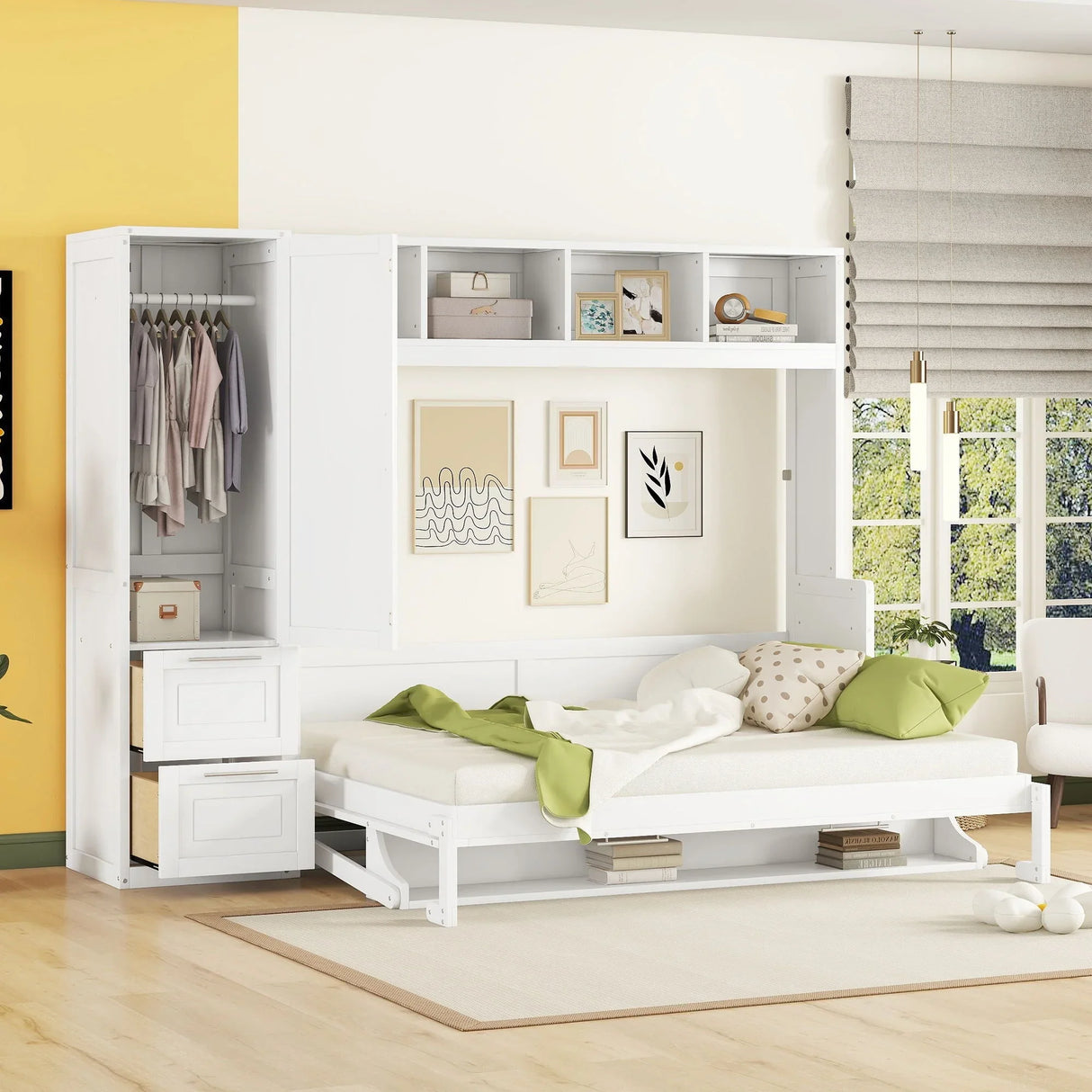 Murphy Wall Bed With Closet And Drawers - Furniture Home Direct