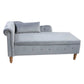 Chaise Lounge Indoor, Velvet Lounge Chair For Bedroom With Storage & Pillow, Modern Upholstered Rolled Arm Chase Lounge For Sleeping With Nailhead Trim For Living Room Bedroom Office - Furniture Home Direct