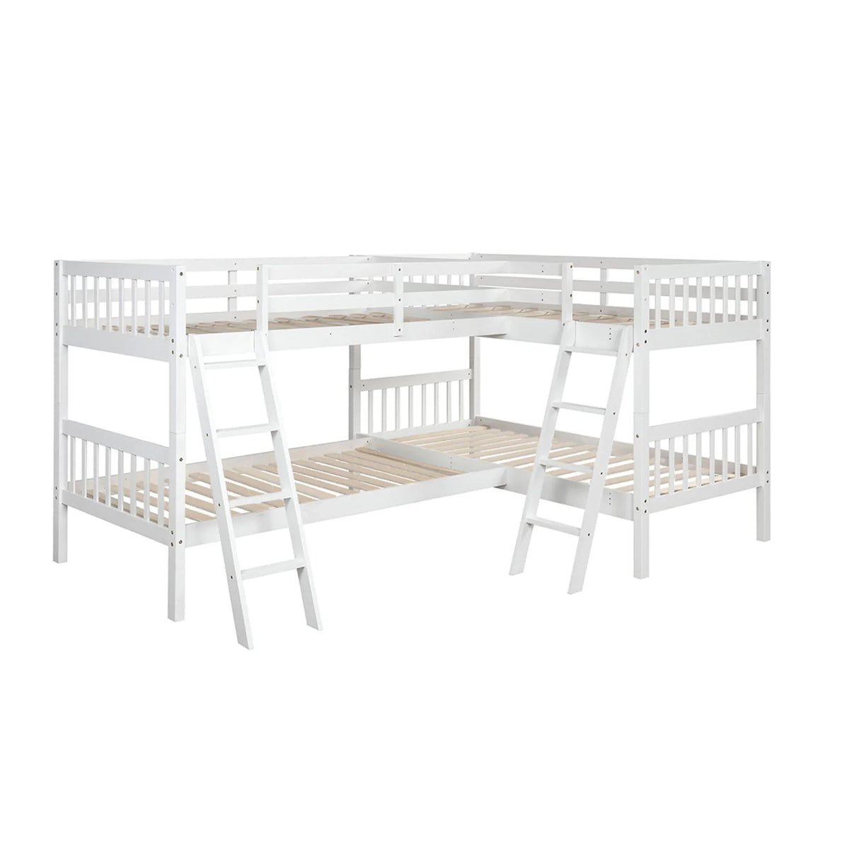 L Shaped Bunk Bed With Ladder - Furniture Home Direct