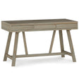 Bowman - Flip Up Desk - Distressed Gray - Furniture Home Direct