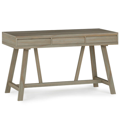 Bowman - Flip Up Desk - Distressed Gray - Furniture Home Direct