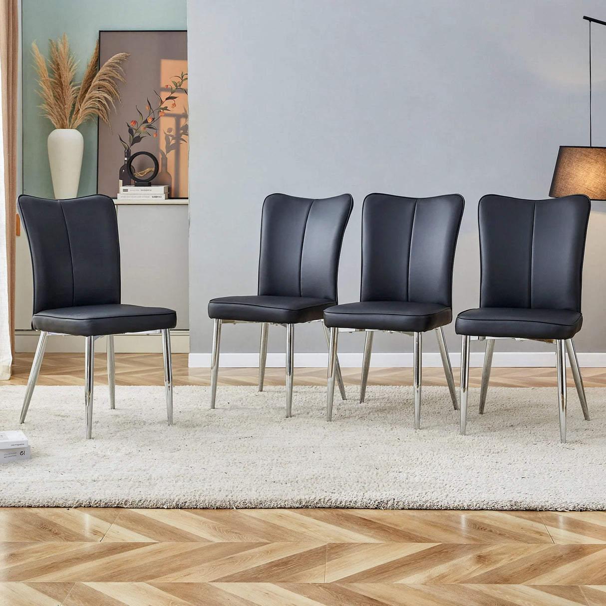 Modern Minimalist Dining Chairs With Metal Legs - Furniture Home Direct