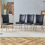 Modern Minimalist Dining Chairs With Metal Legs - Furniture Home Direct