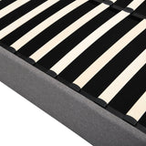 Storage Platform Bed Upholstered Full Size Hydraulic Gray - Furniture Home Direct