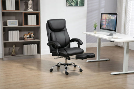 Big And Tall Office Chair, High Back Ergonomic Office Chair With Footrest, Executive Office Chair For Back Pain Relief - Black - Furniture Home Direct