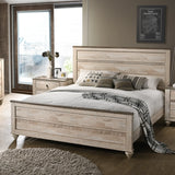 Queen Bed Set With Dresser Nightstand Mirror White Wash - Furniture Home Direct