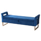 Wide Storage Soft Ottoman Bench With Armrests - Furniture Home Direct