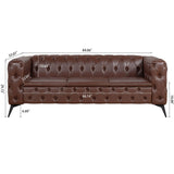 Square Arm Removable Cushion 3 Seater Sofa - Furniture Home Direct