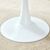 Dining Set Modern Round Table with Four Chairs White - Furniture Home Direct