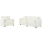 Modern Upholstered Chenille Loveseat And Armchair Set With Pillows - Furniture Home Direct