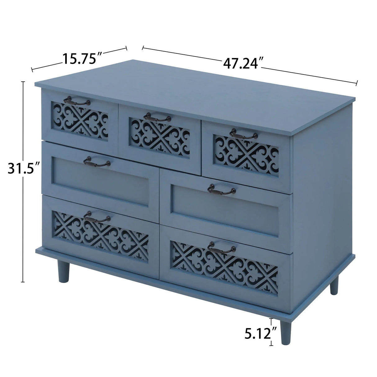 7 Drawer Classic Cabinet - Furniture Home Direct