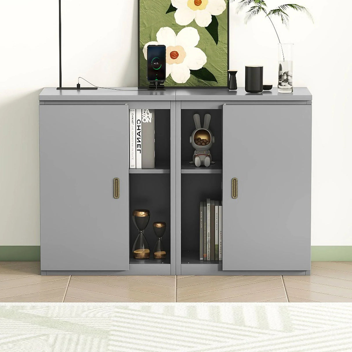 Murphy Bed With Shelves, Cabinets And USB Ports - Furniture Home Direct