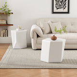 Coffee Tables Set Geometric Modern Minimalist White - Furniture Home Direct