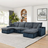 Modern Modular U Shaped Cloud Sectional Couch With Deep Seat And Comfy Chaise - Furniture Home Direct