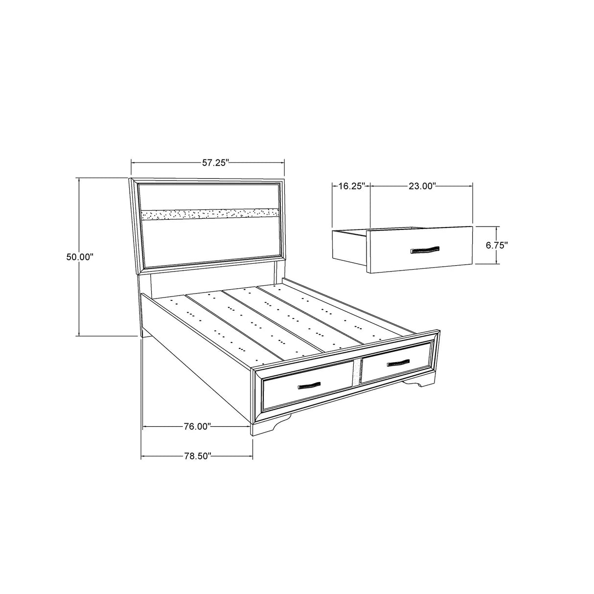Ryder - Bed Sparkle - Furniture Home Direct