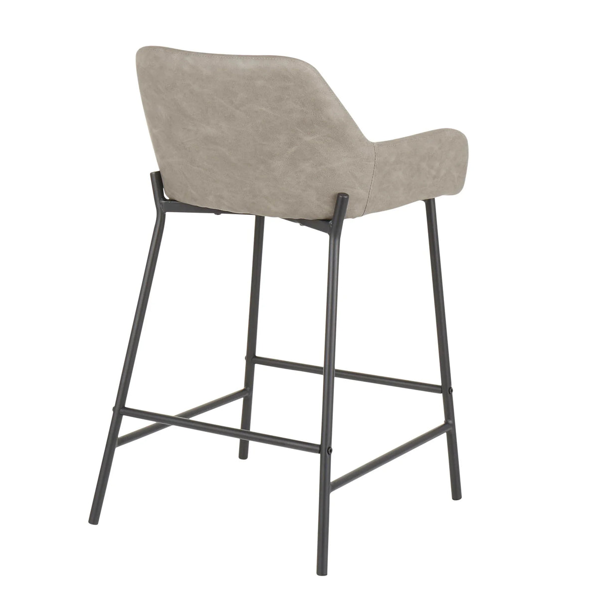 Daniella - Industrial Fixed Height Counter Stool (Set of 2) - Furniture Home Direct