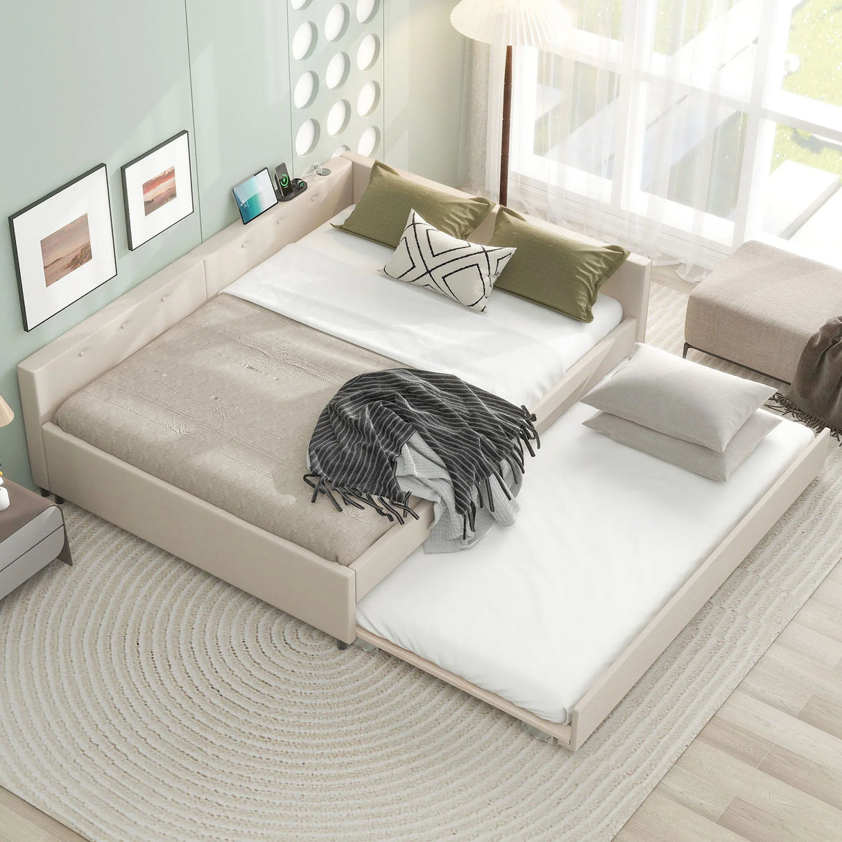 Platform Bed With USB Ports - Furniture Home Direct