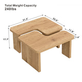 Coffee Table Wood Detachable Two Piece Living Room Oak - Furniture Home Direct