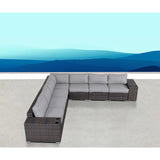 Modern Rattan Wicker Seating Group With Cushions - Furniture Home Direct