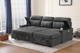 Kaden - Sleeper Sectional Sofa Chaise With Storage Arms And Cupholder - Furniture Home Direct