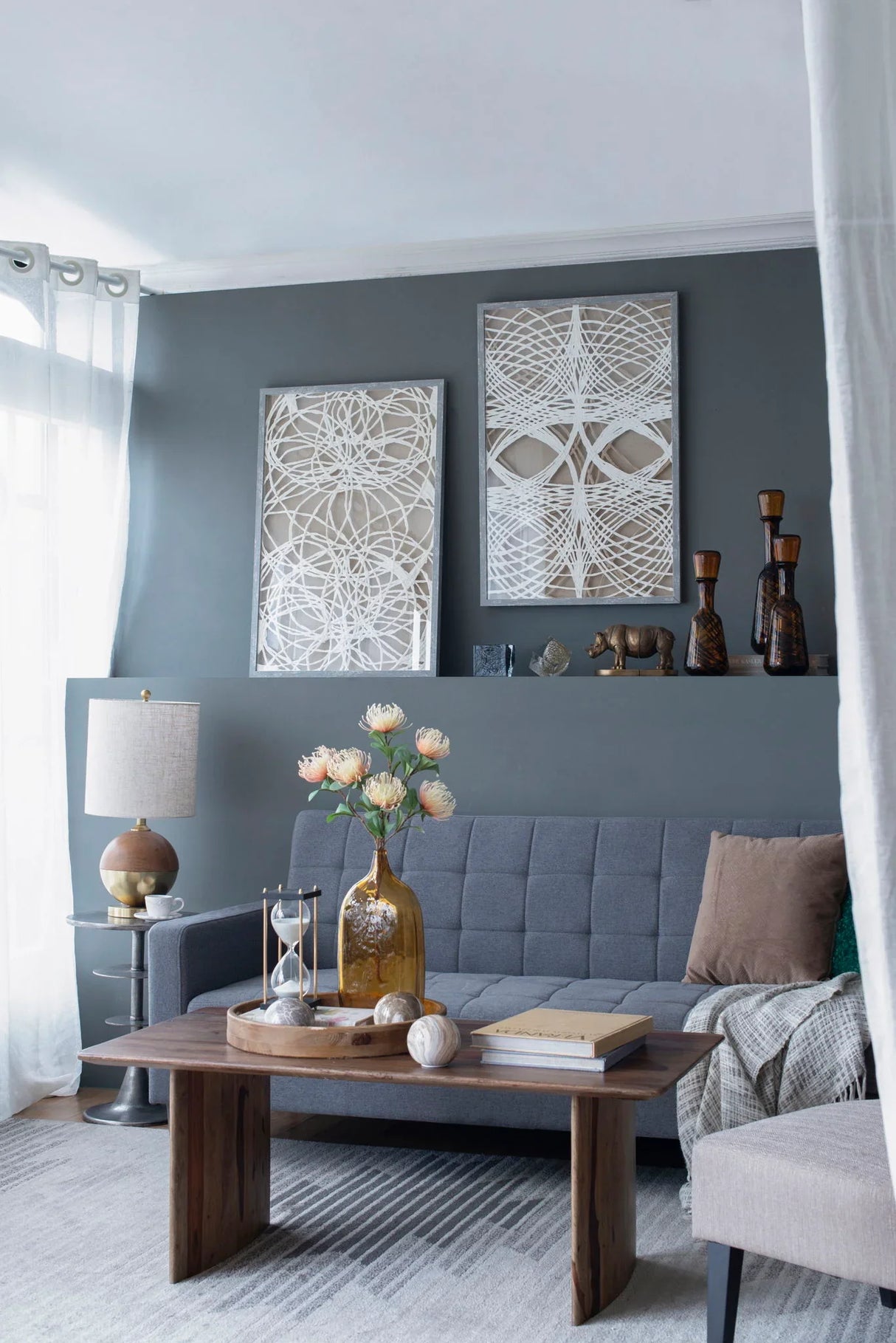 Leaf Shadow Box Wall Decor (Set of 2) - White / Gray - Furniture Home Direct