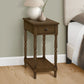 Accent End Table, 2 Tier, Storage Drawer, Traditional Stylish Design - Furniture Home Direct